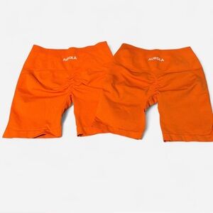 Aurora Orange Biker Shorts